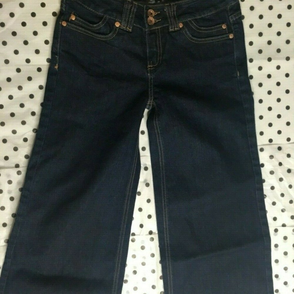 Nitrogen Signature Womens Blue Cotton Denim